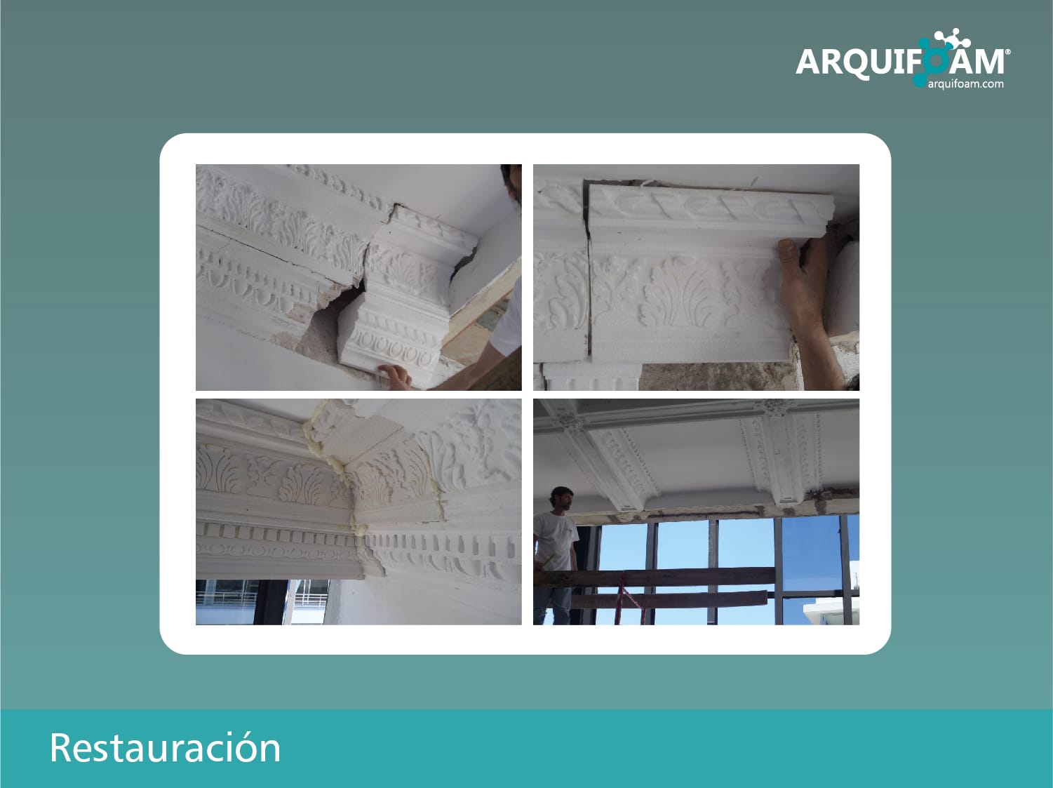 Restauración arquitectónica en espuma de poliestireno - Arquifoam Uruguay