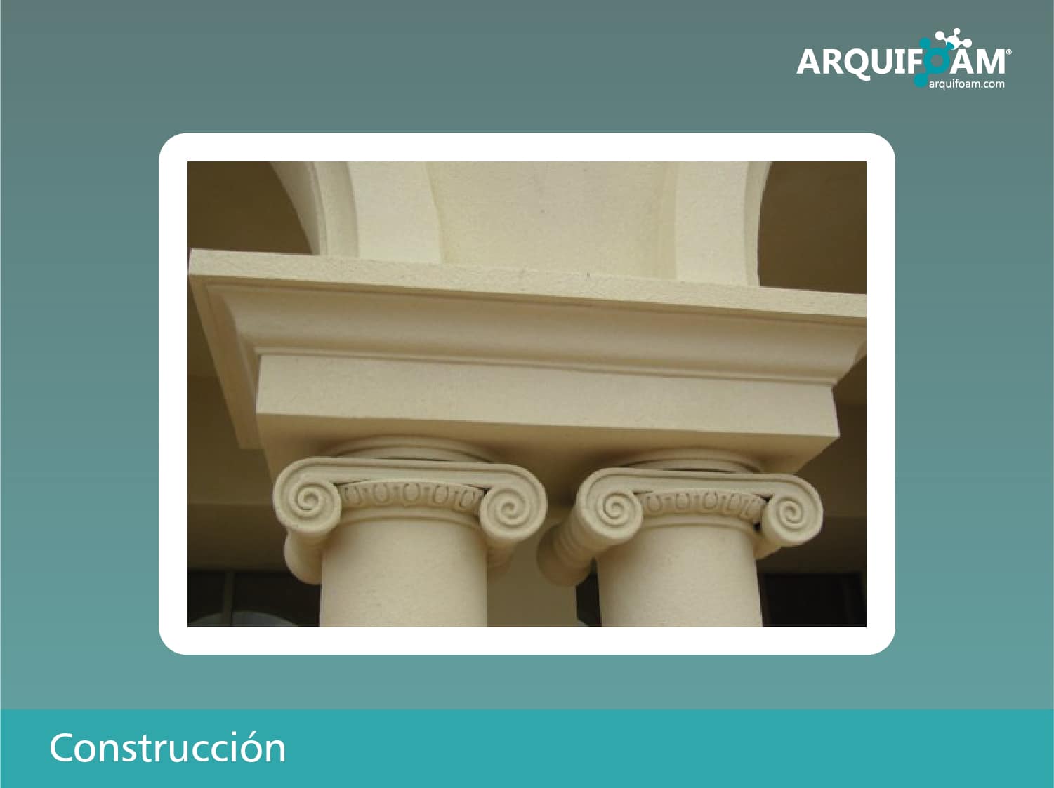Columna en poliestireno para restauración arquitectónica - Arquifoam Uruguay