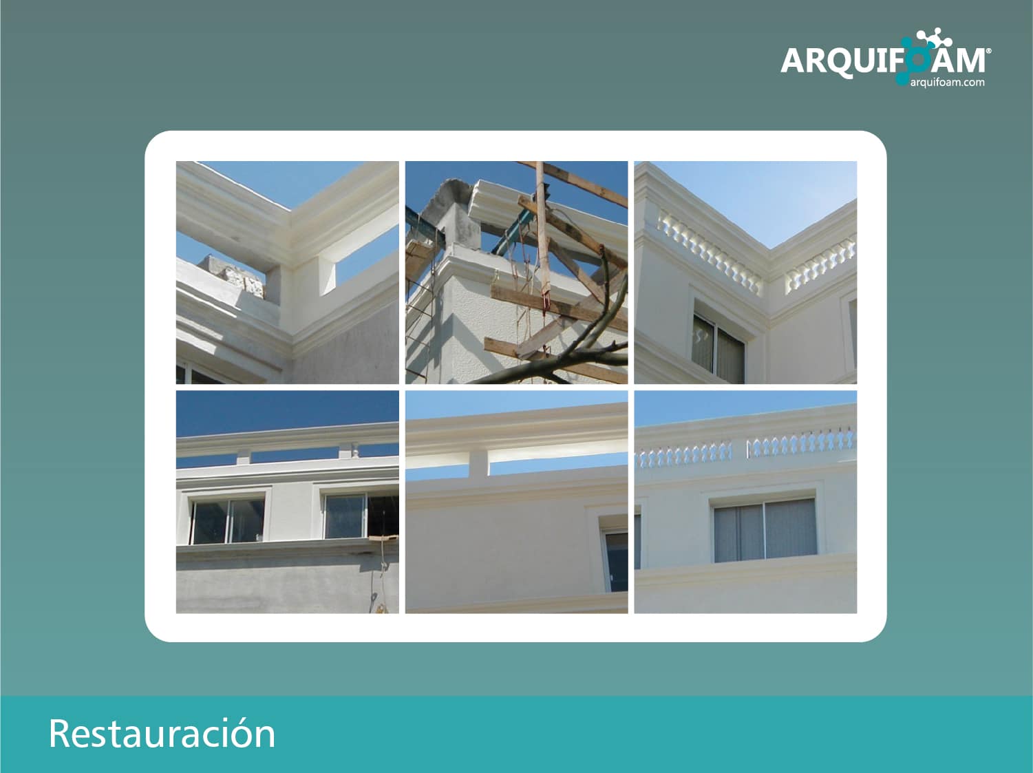 Restauración arquitectónica en espuma de poliestireno - Arquifoam Uruguay