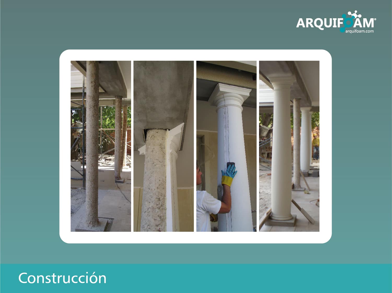 Columna en poliestireno para restauración arquitectónica - Arquifoam Uruguay