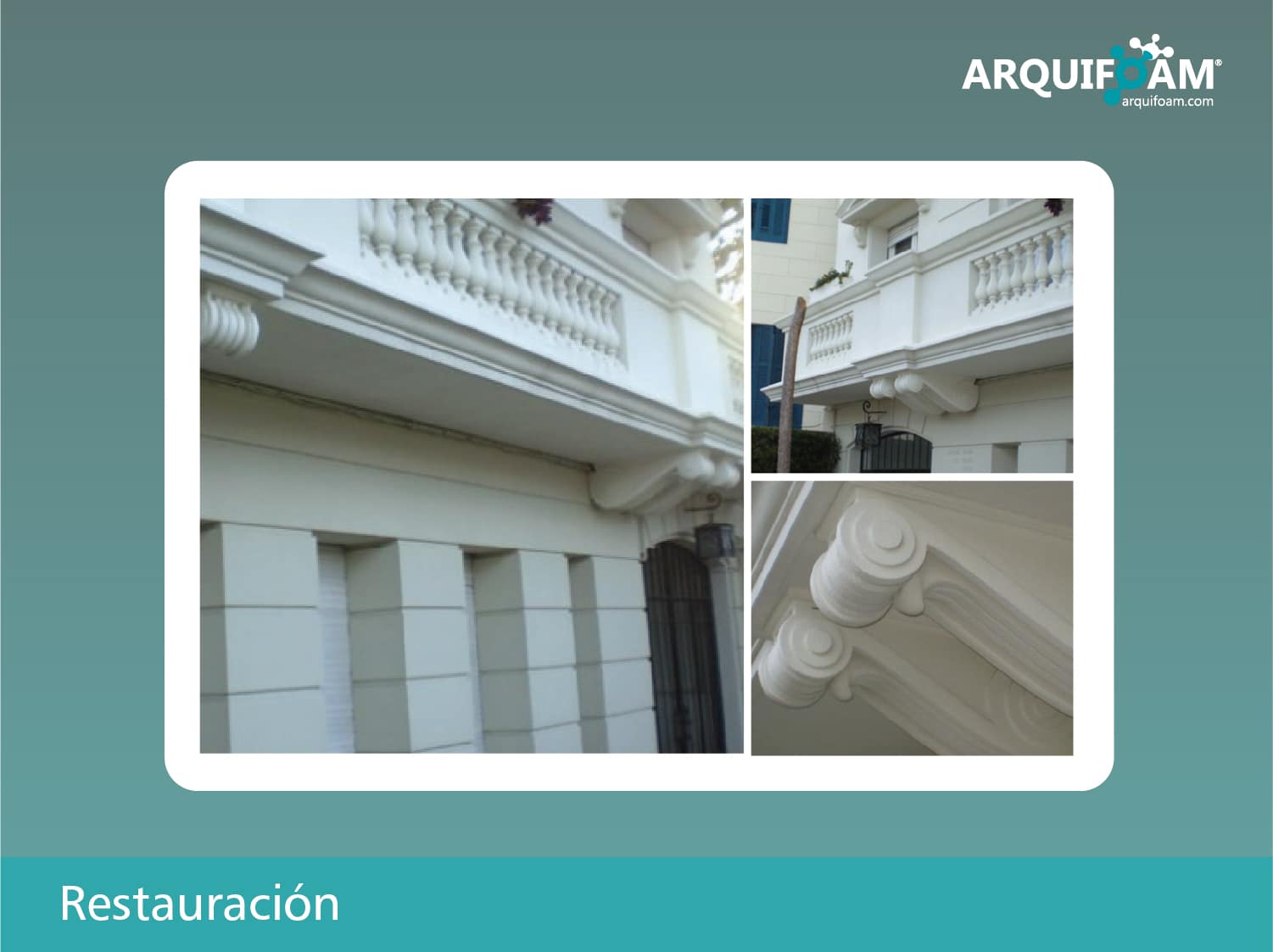Restauración arquitectónica en espuma de poliestireno - Arquifoam Uruguay
