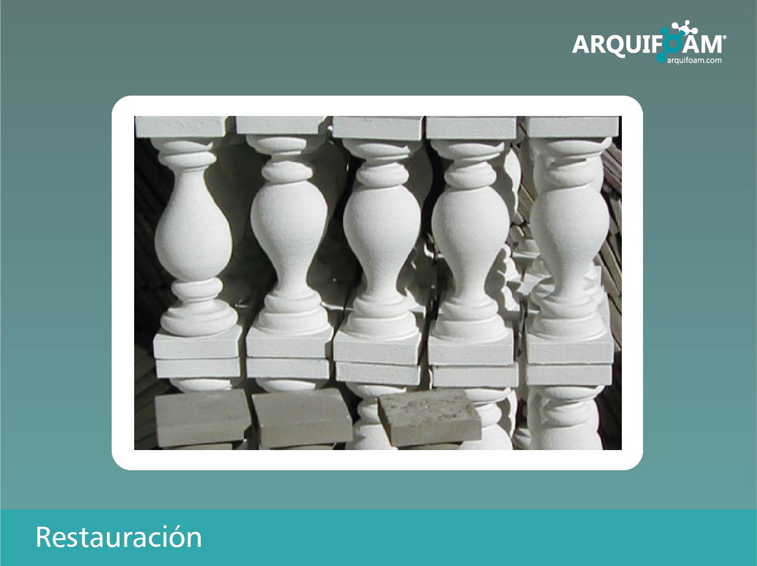 Columna en poliestireno para restauración arquitectónica - Arquifoam Uruguay