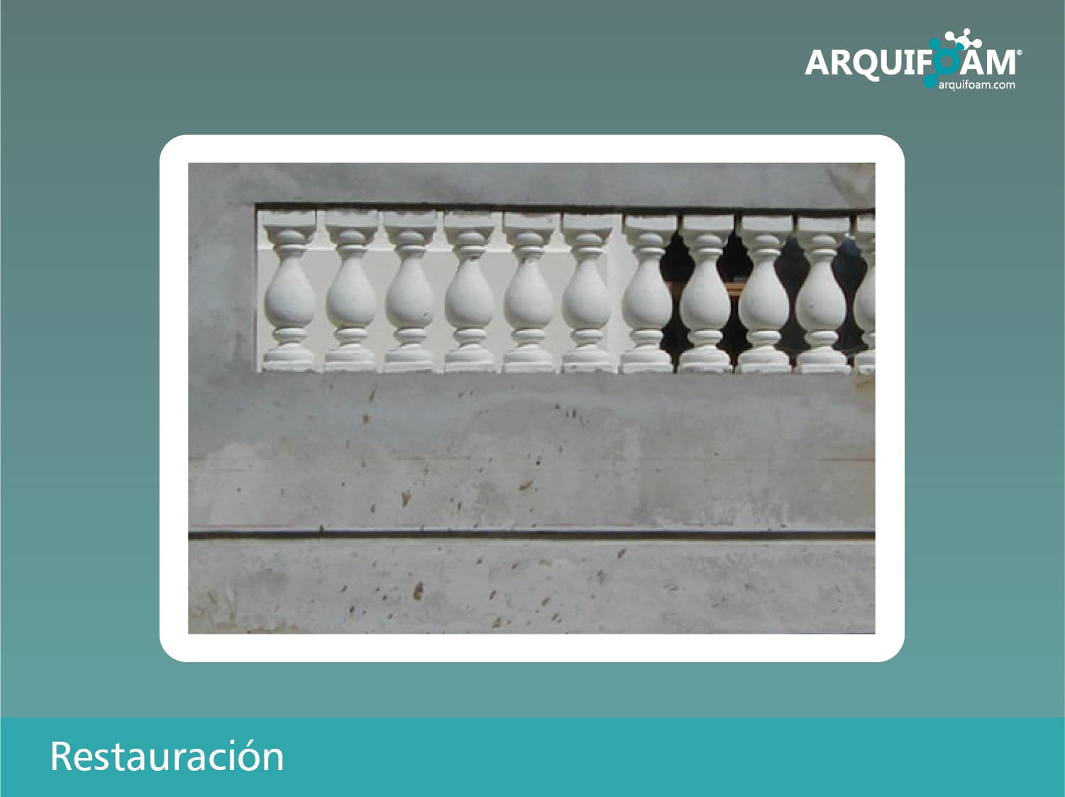 Columna en poliestireno para restauración arquitectónica - Arquifoam Uruguay