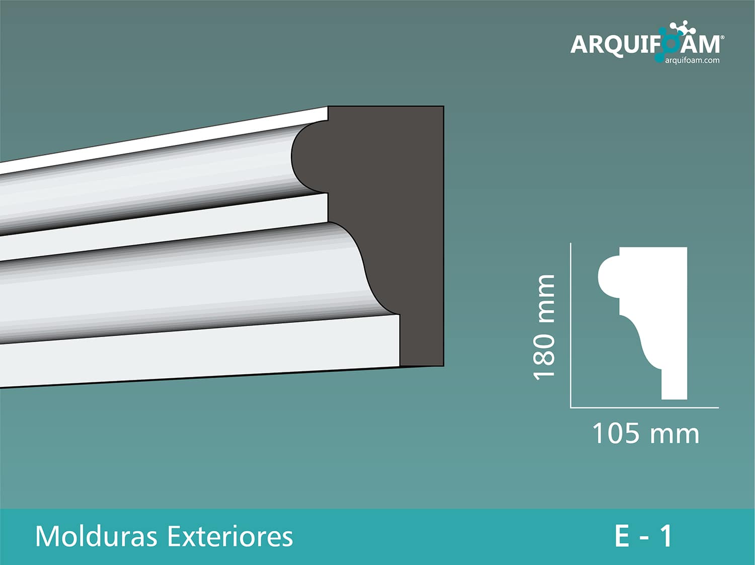 Moldura exterior en EPS impermeable modelo [N] - Arquifoam Uruguay
