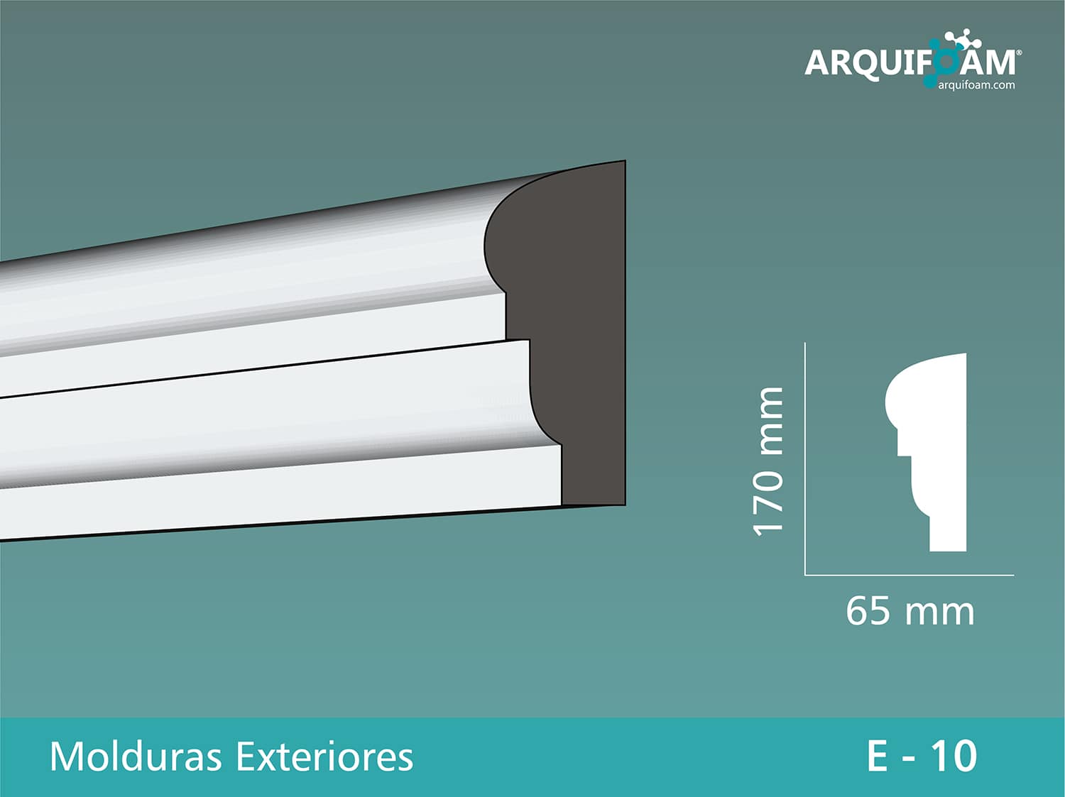 Moldura exterior en EPS impermeable modelo [N] - Arquifoam Uruguay