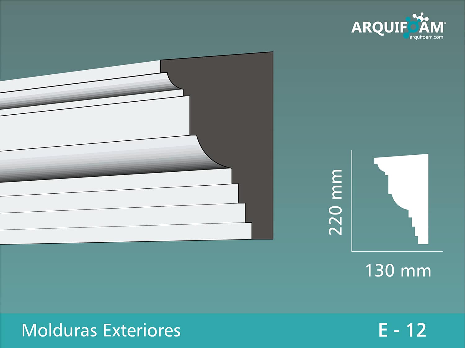 Moldura exterior en EPS impermeable modelo [N] - Arquifoam Uruguay