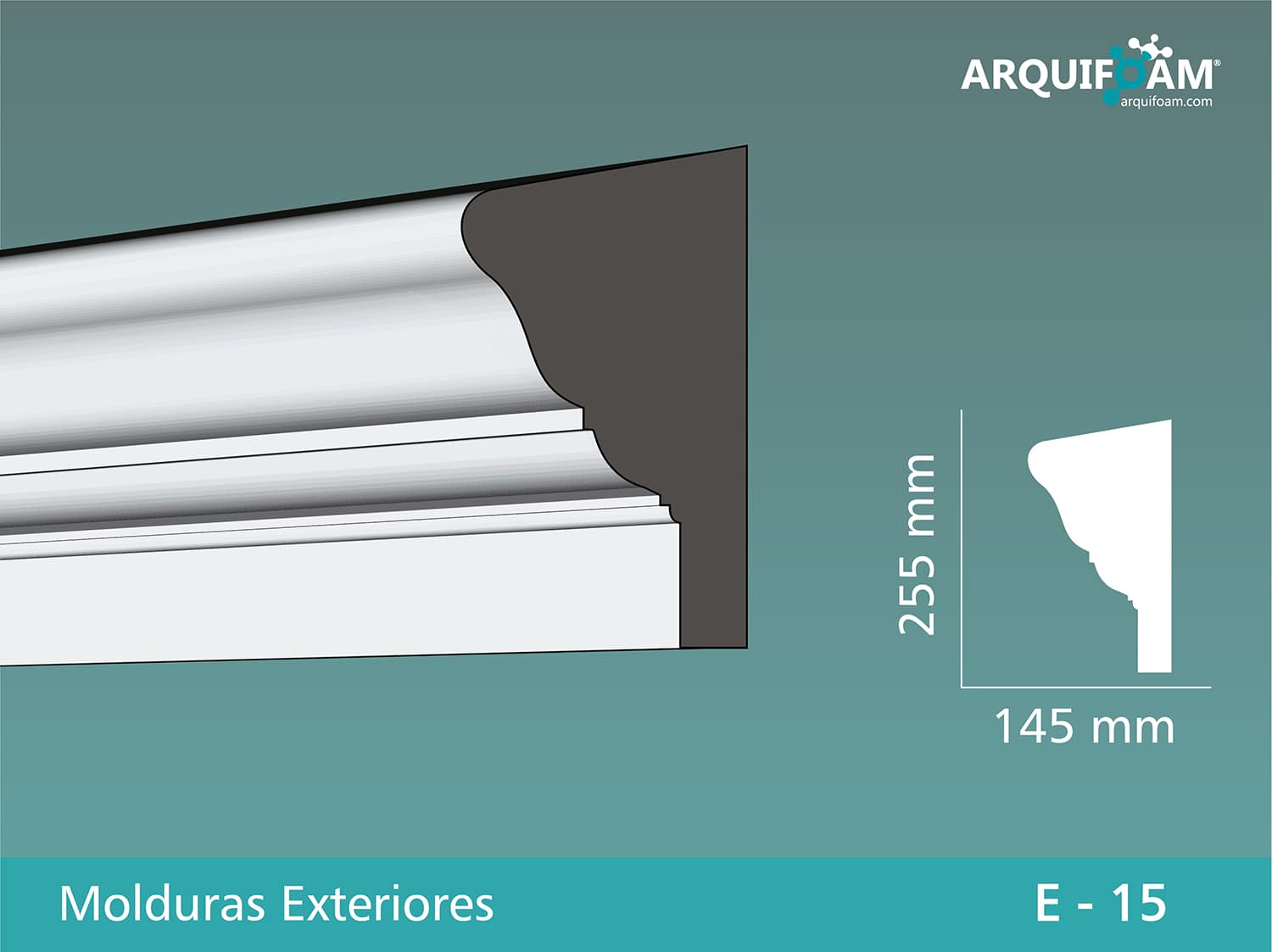 Moldura exterior en EPS impermeable modelo [N] - Arquifoam Uruguay