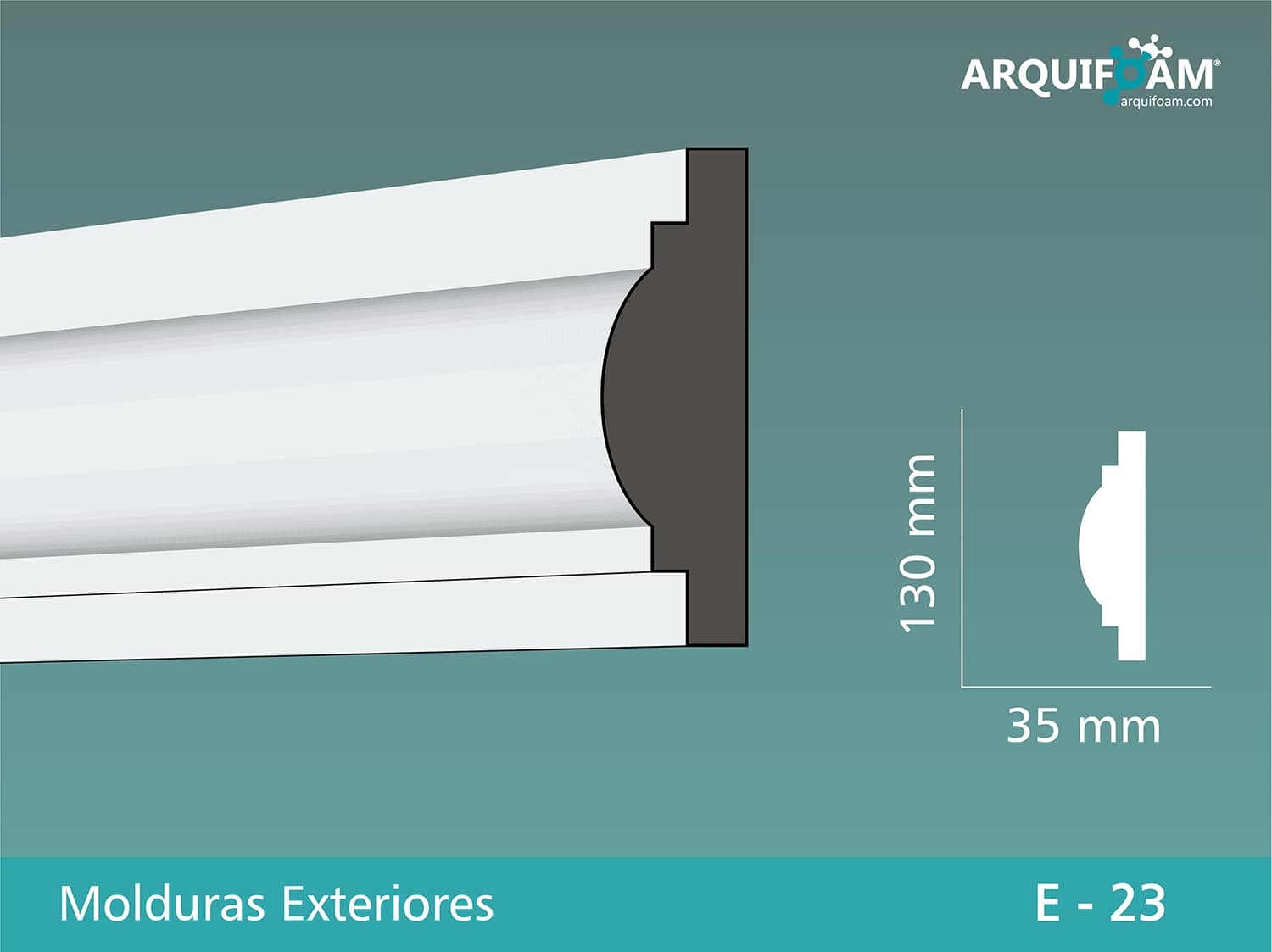 Moldura exterior en EPS impermeable modelo [N] - Arquifoam Uruguay