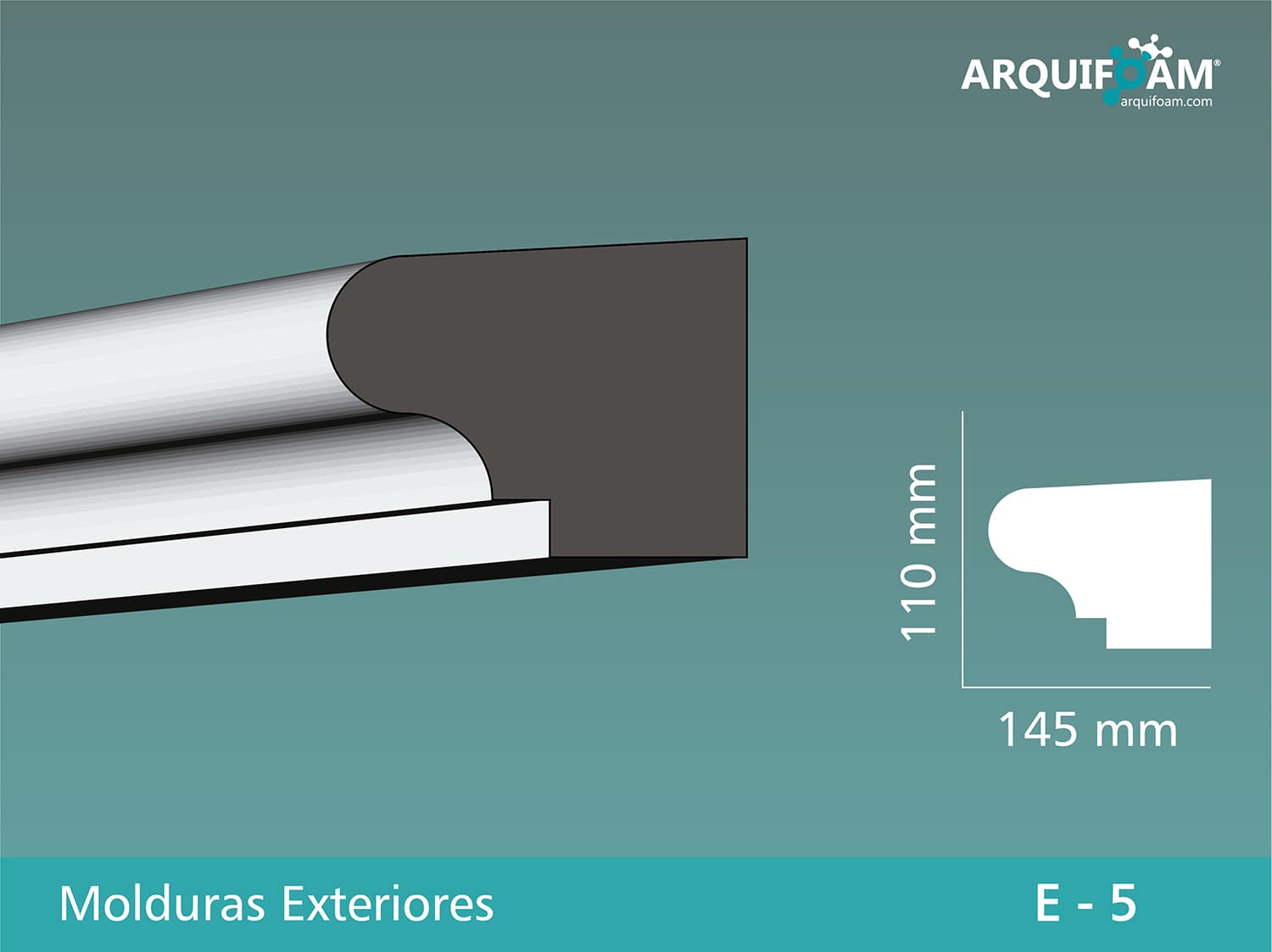 Moldura exterior en EPS impermeable modelo [N] - Arquifoam Uruguay