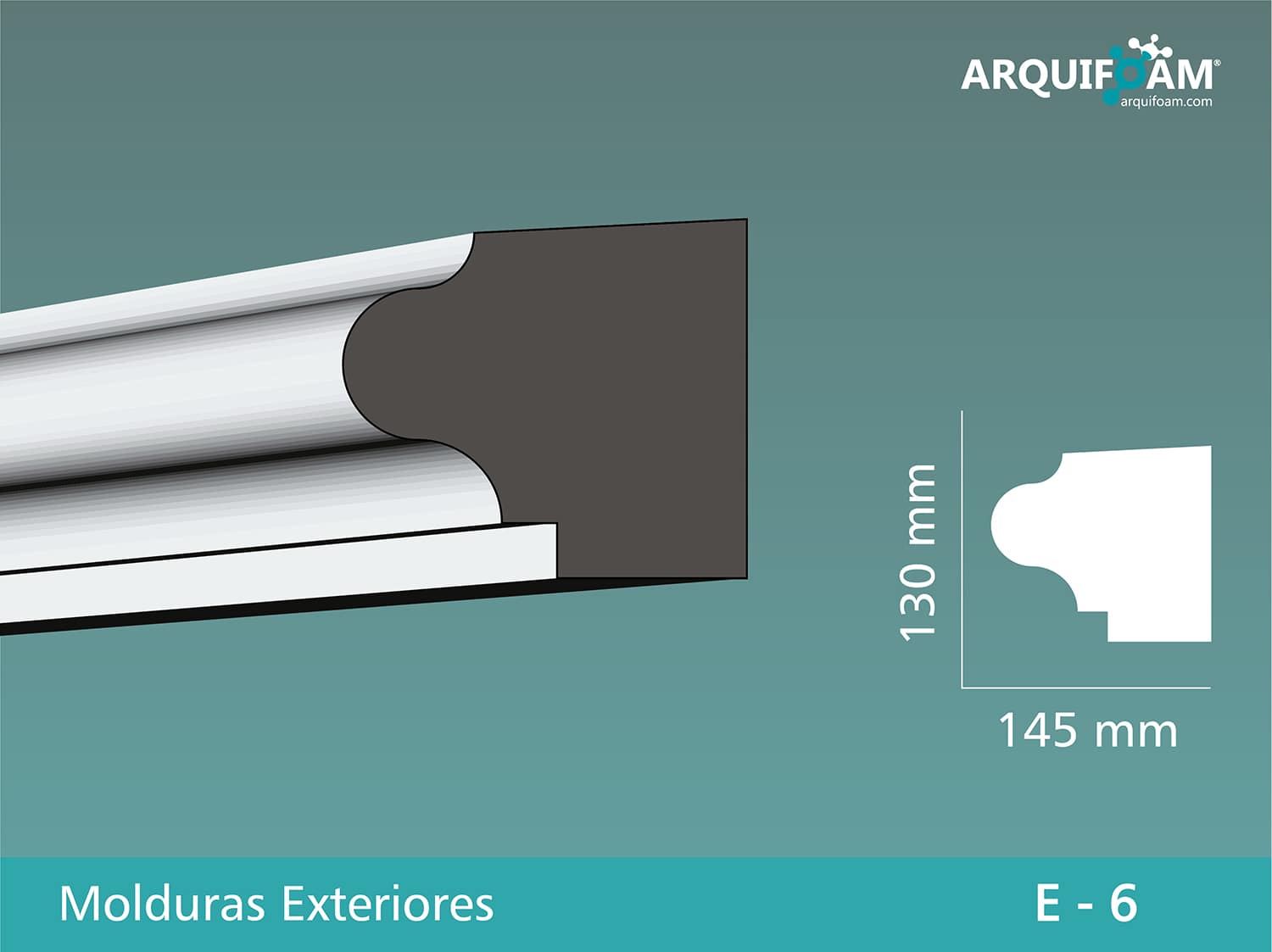 Moldura exterior en EPS impermeable modelo [N] - Arquifoam Uruguay