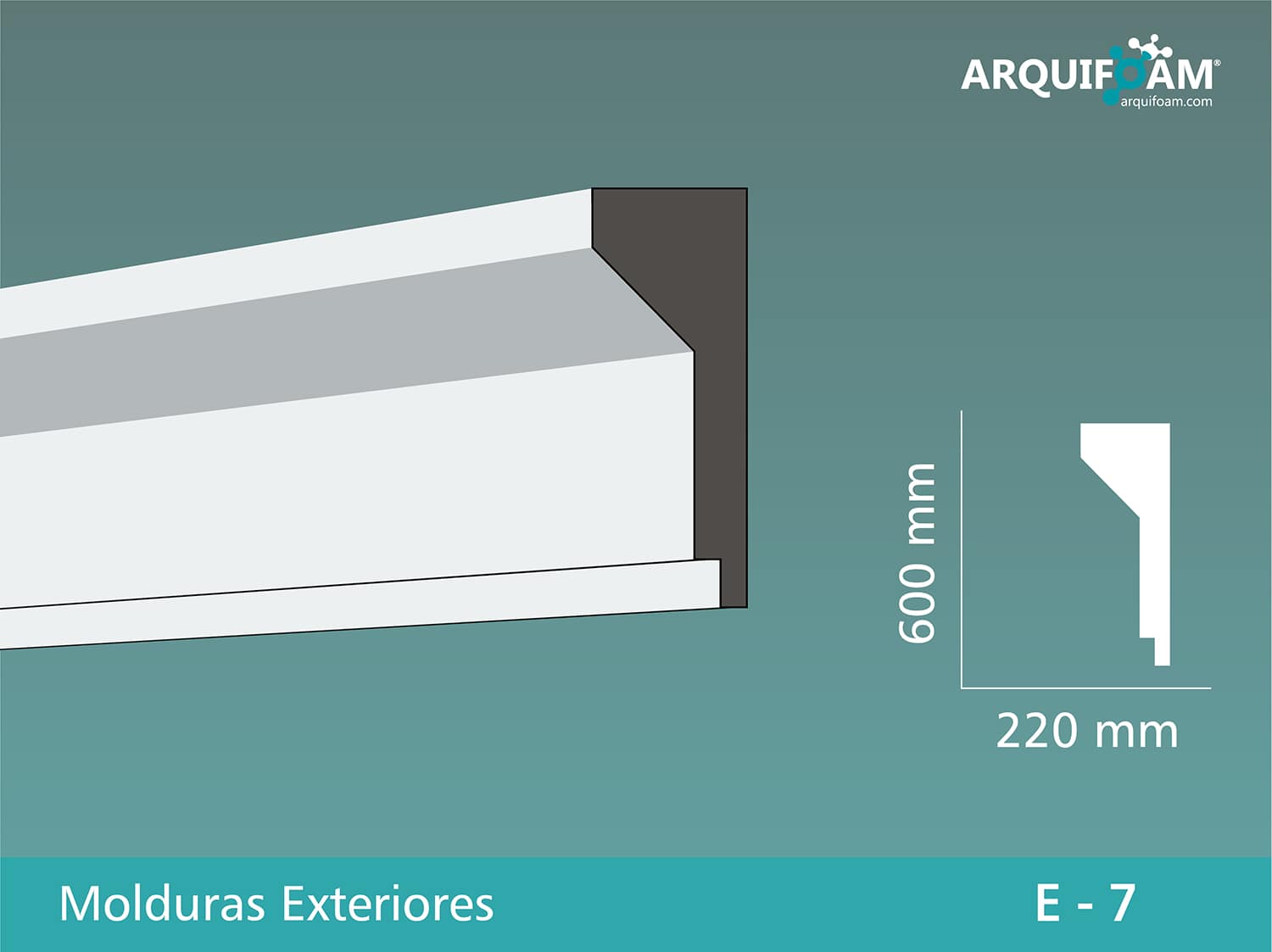 Moldura exterior en EPS impermeable modelo [N] - Arquifoam Uruguay