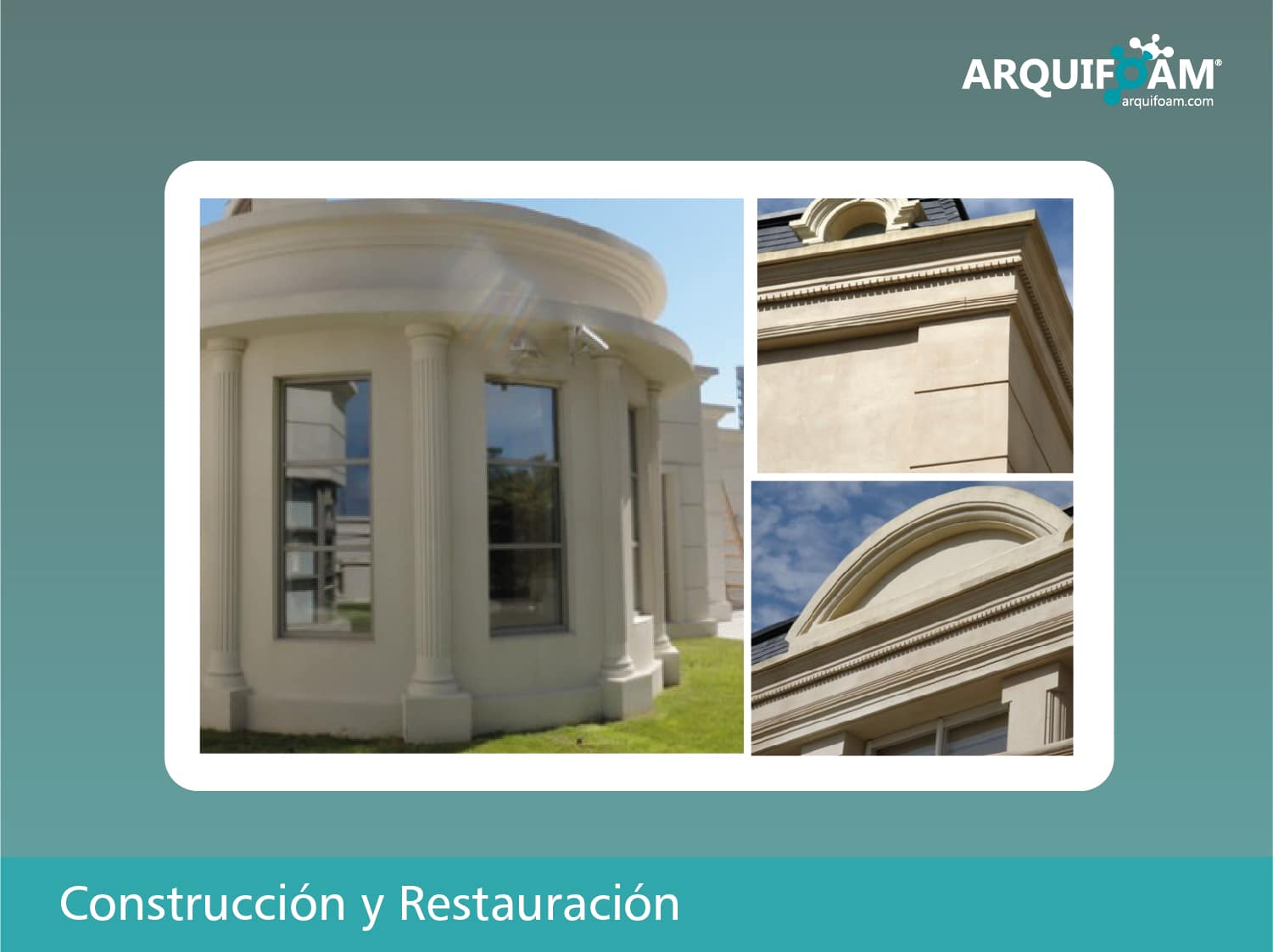 Columna en poliestireno para restauración arquitectónica - Arquifoam Uruguay
