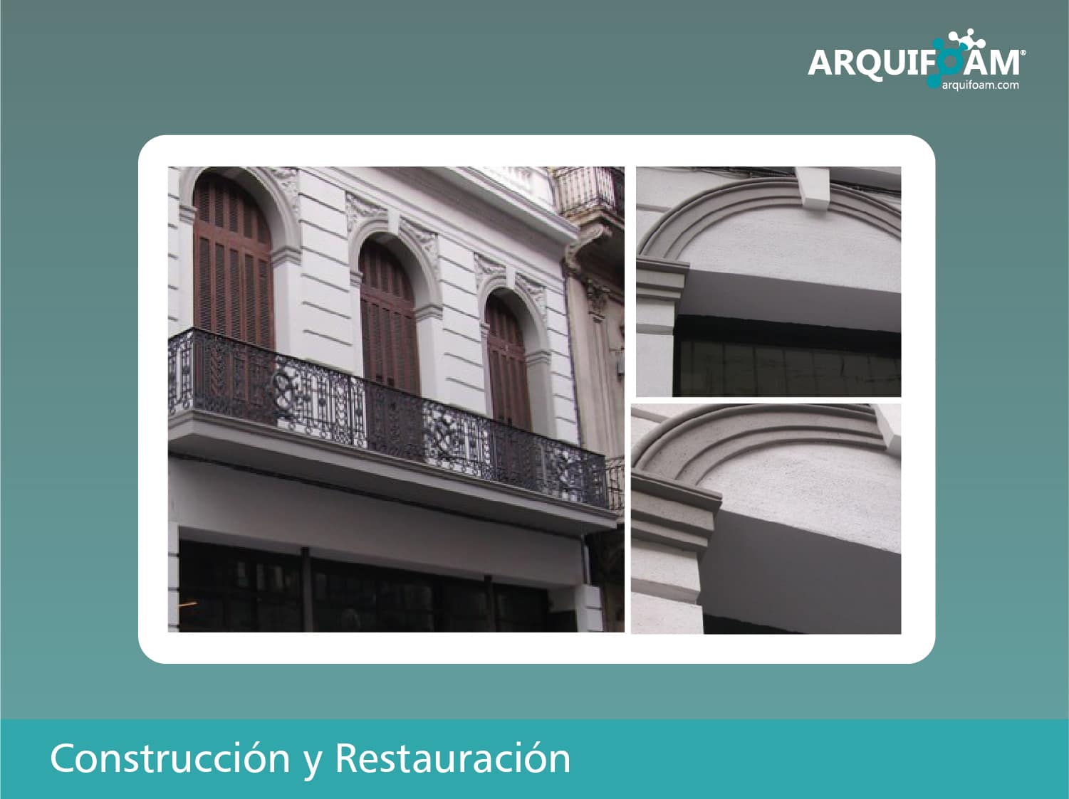 Restauración arquitectónica en espuma de poliestireno - Arquifoam Uruguay