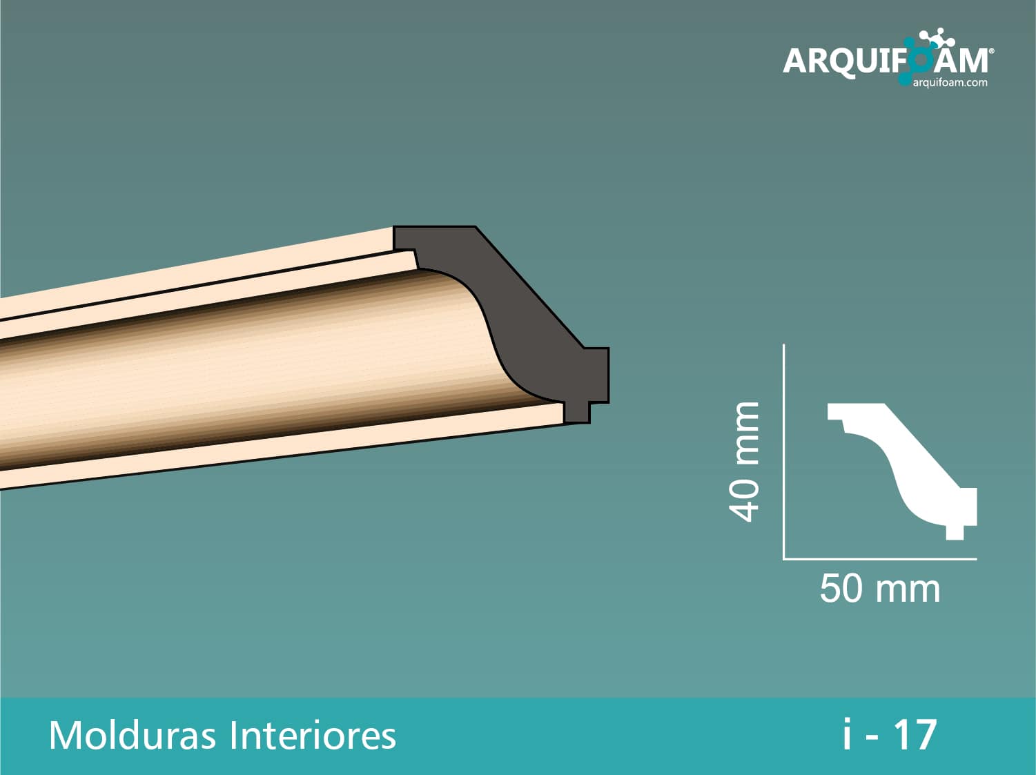 Moldura interior en poliestireno - Arquifoam Uruguay