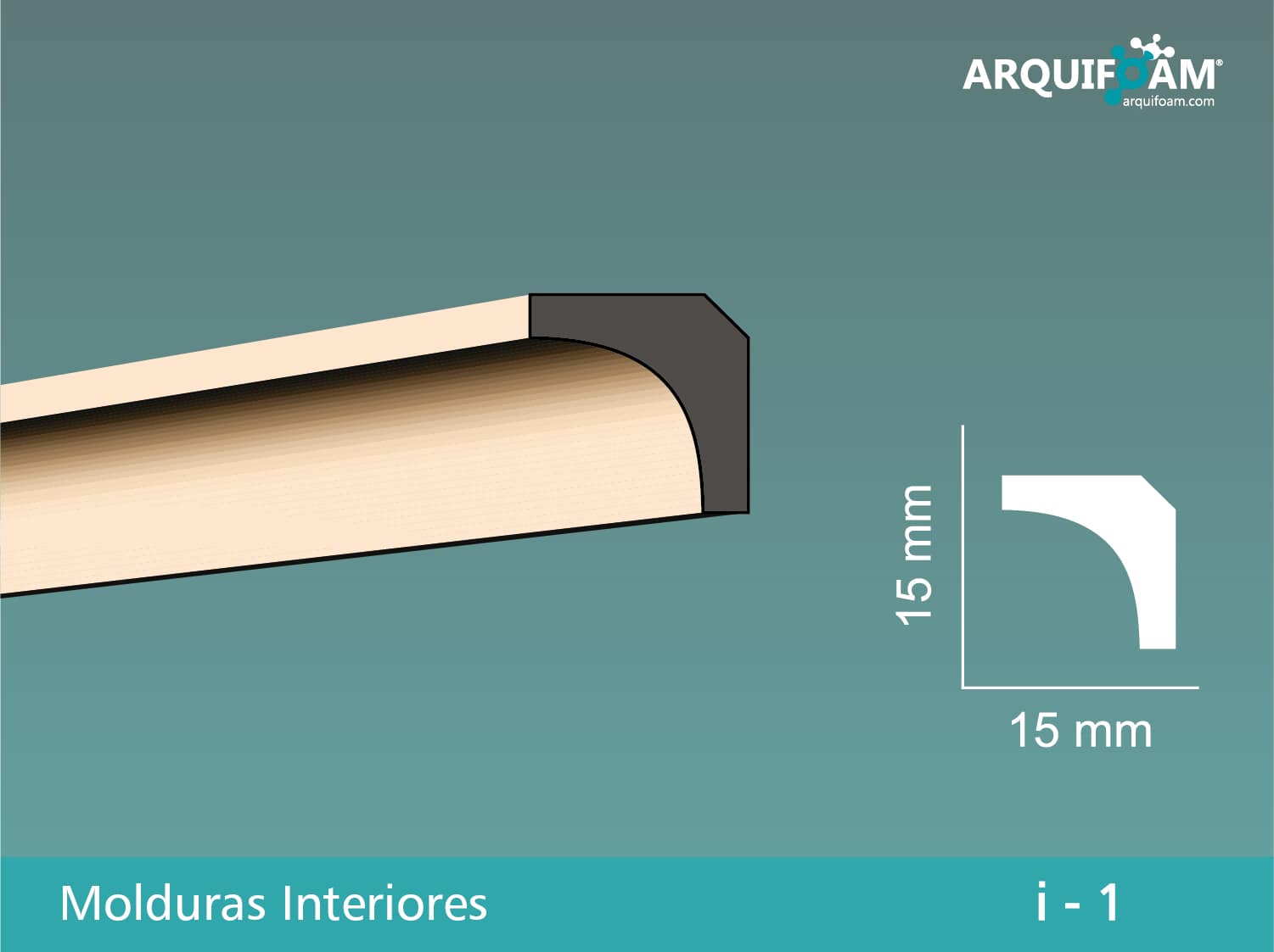 Moldura interior en poliestireno - Arquifoam Uruguay