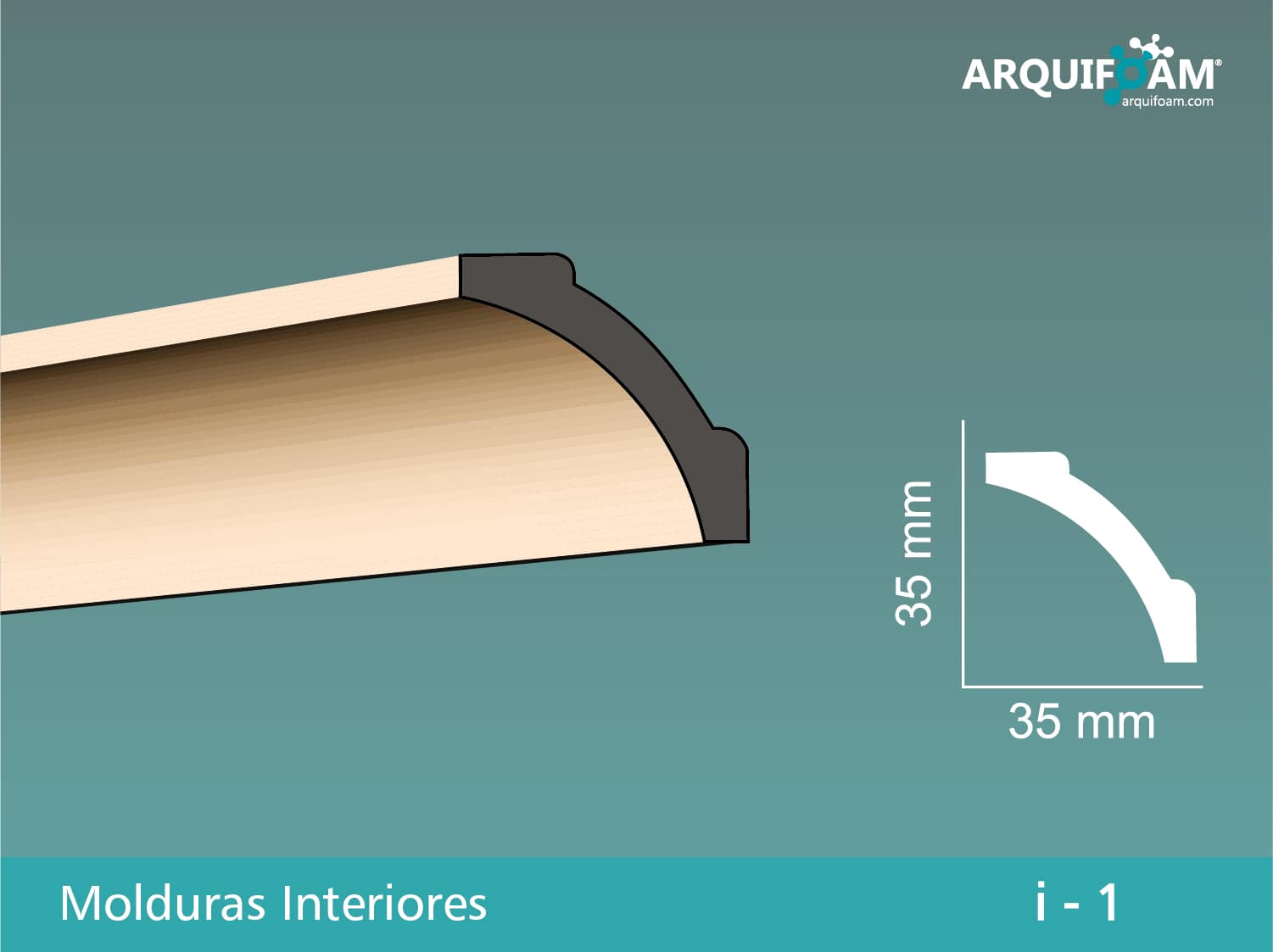 Moldura interior en poliestireno - Arquifoam Uruguay