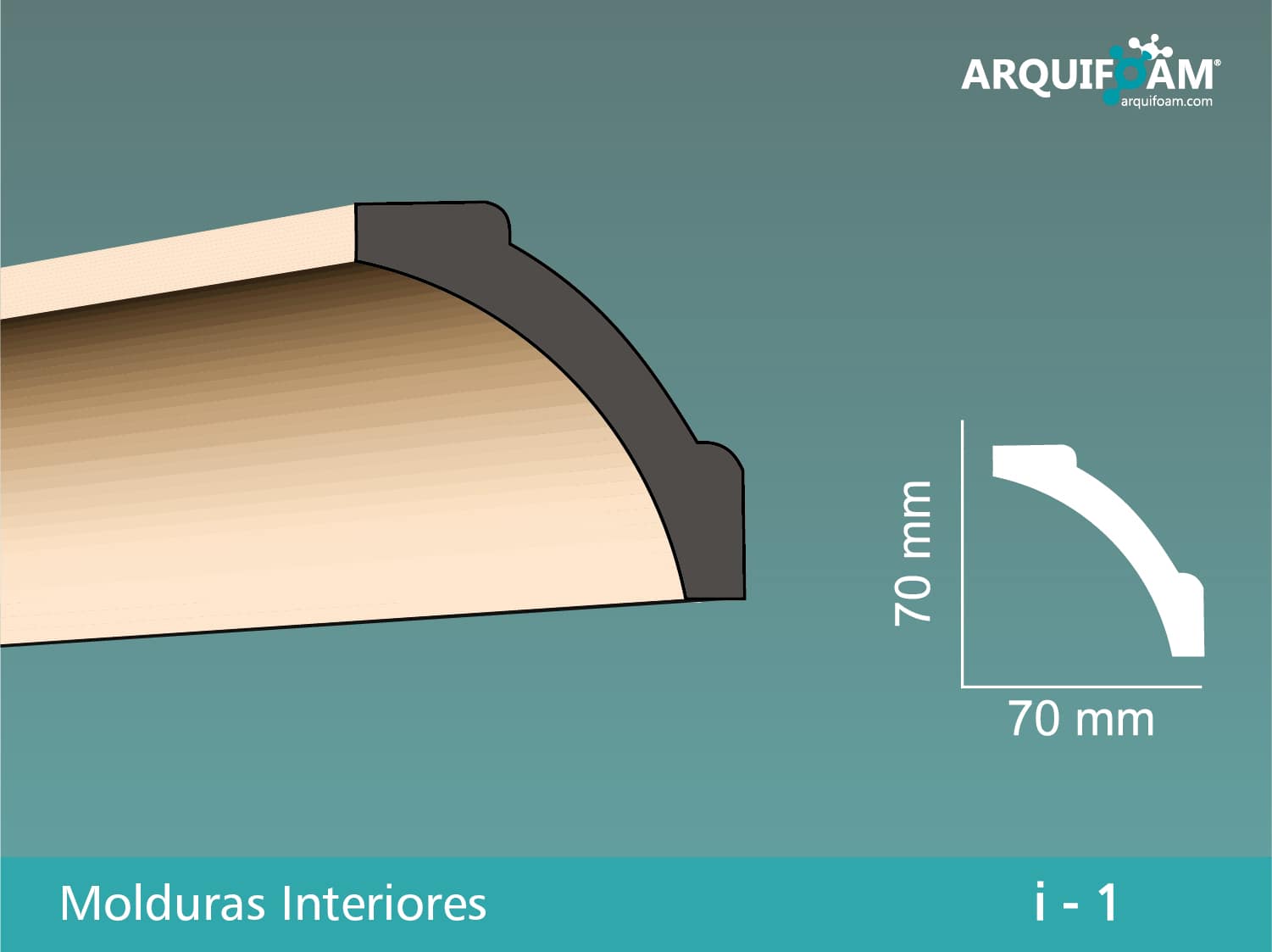 Moldura interior en poliestireno - Arquifoam Uruguay