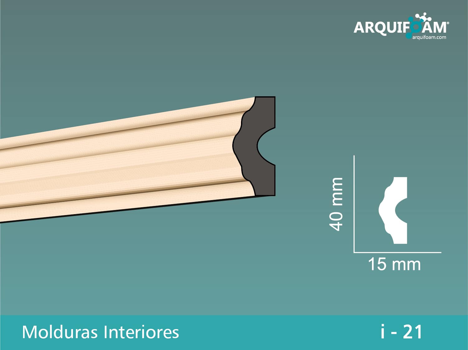 Moldura interior en poliestireno - Arquifoam Uruguay