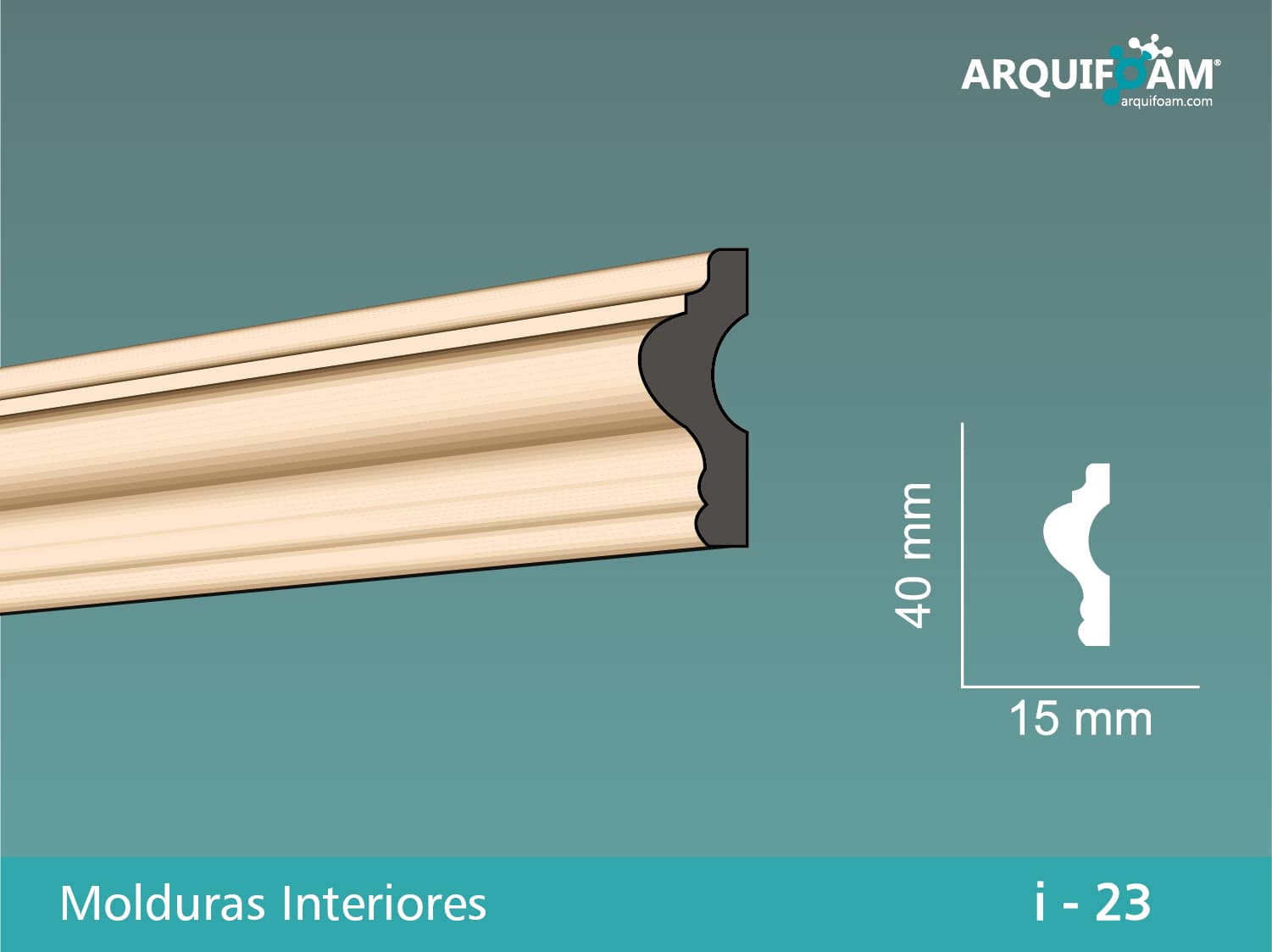 Moldura interior en poliestireno - Arquifoam Uruguay