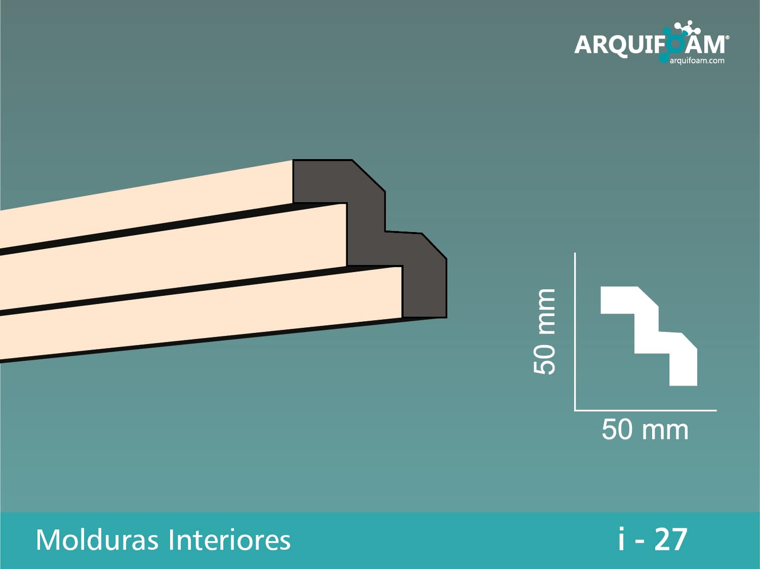 Moldura interior en poliestireno - Arquifoam Uruguay