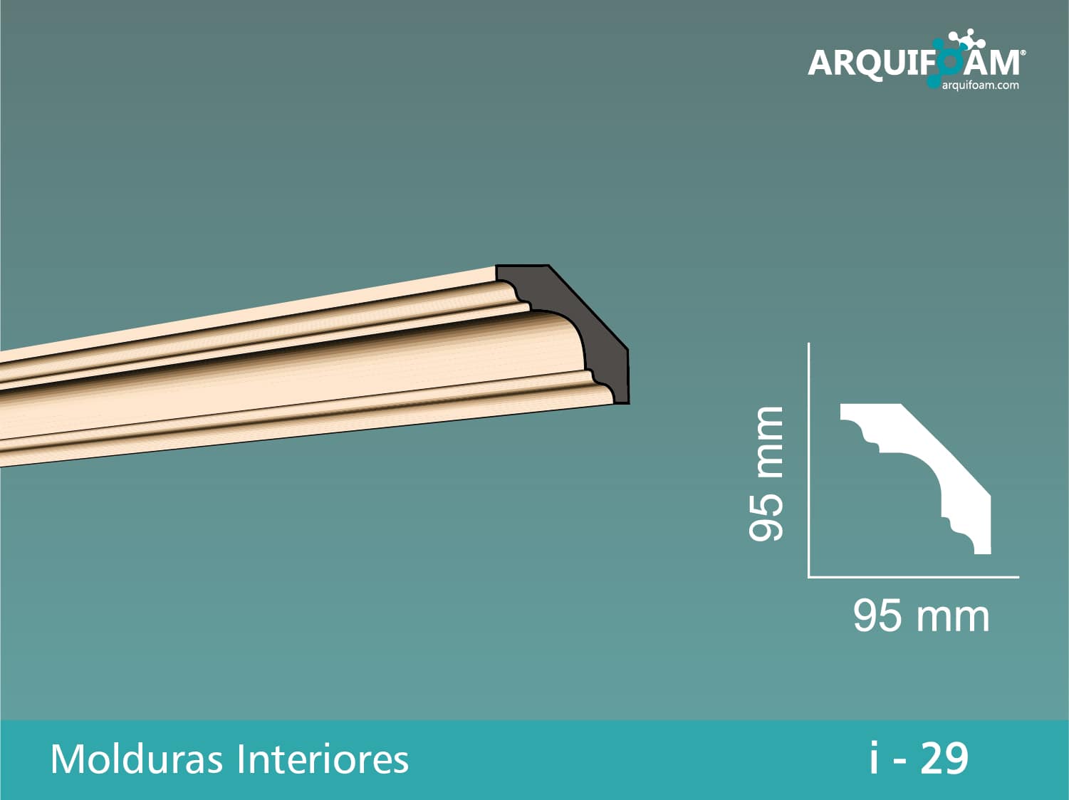 Moldura interior en poliestireno - Arquifoam Uruguay