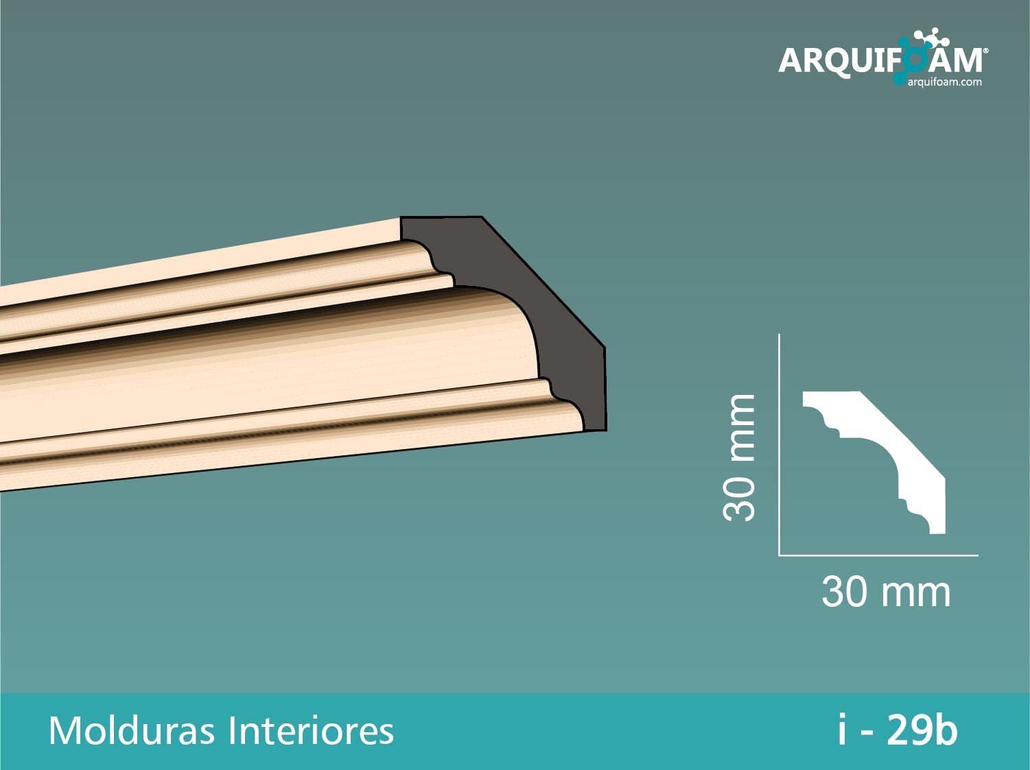 Moldura interior en poliestireno - Arquifoam Uruguay
