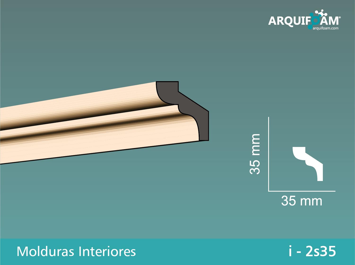 Moldura interior en poliestireno - Arquifoam Uruguay