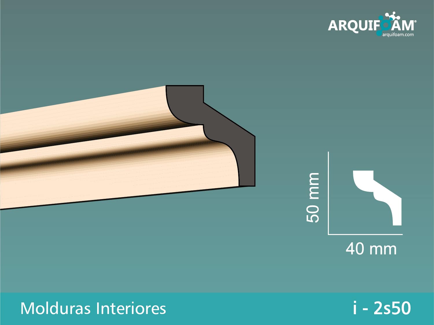 Moldura interior en poliestireno - Arquifoam Uruguay