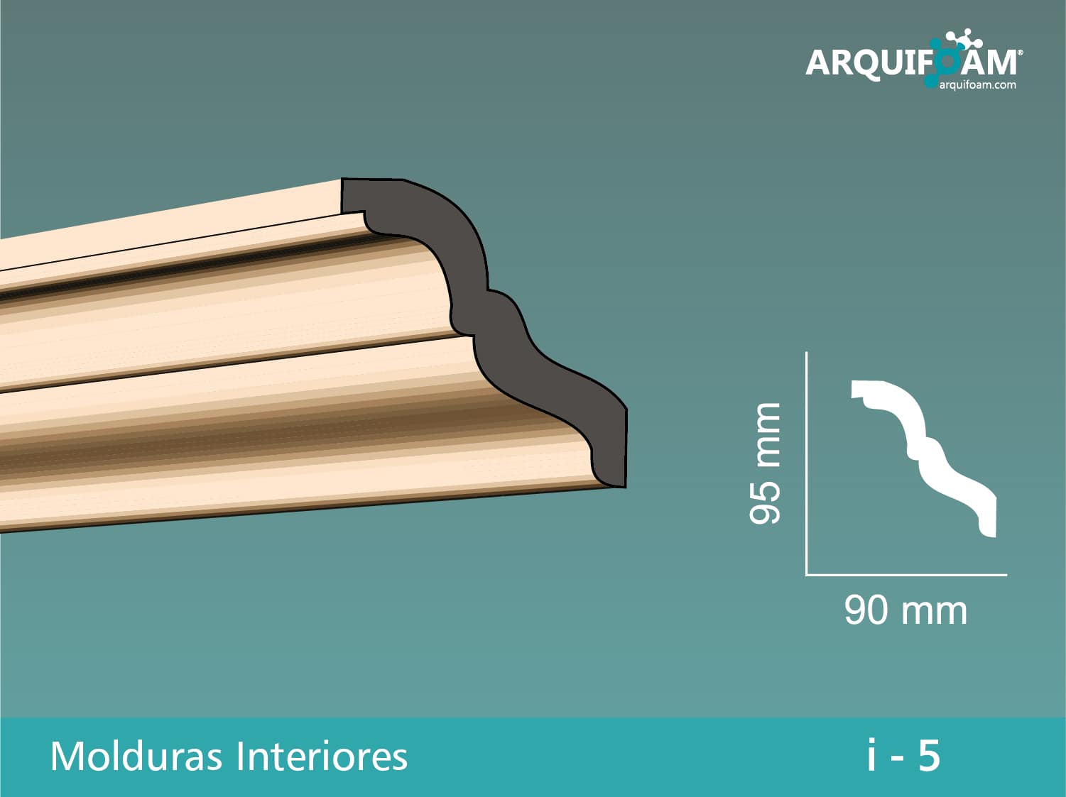 Moldura interior en poliestireno - Arquifoam Uruguay