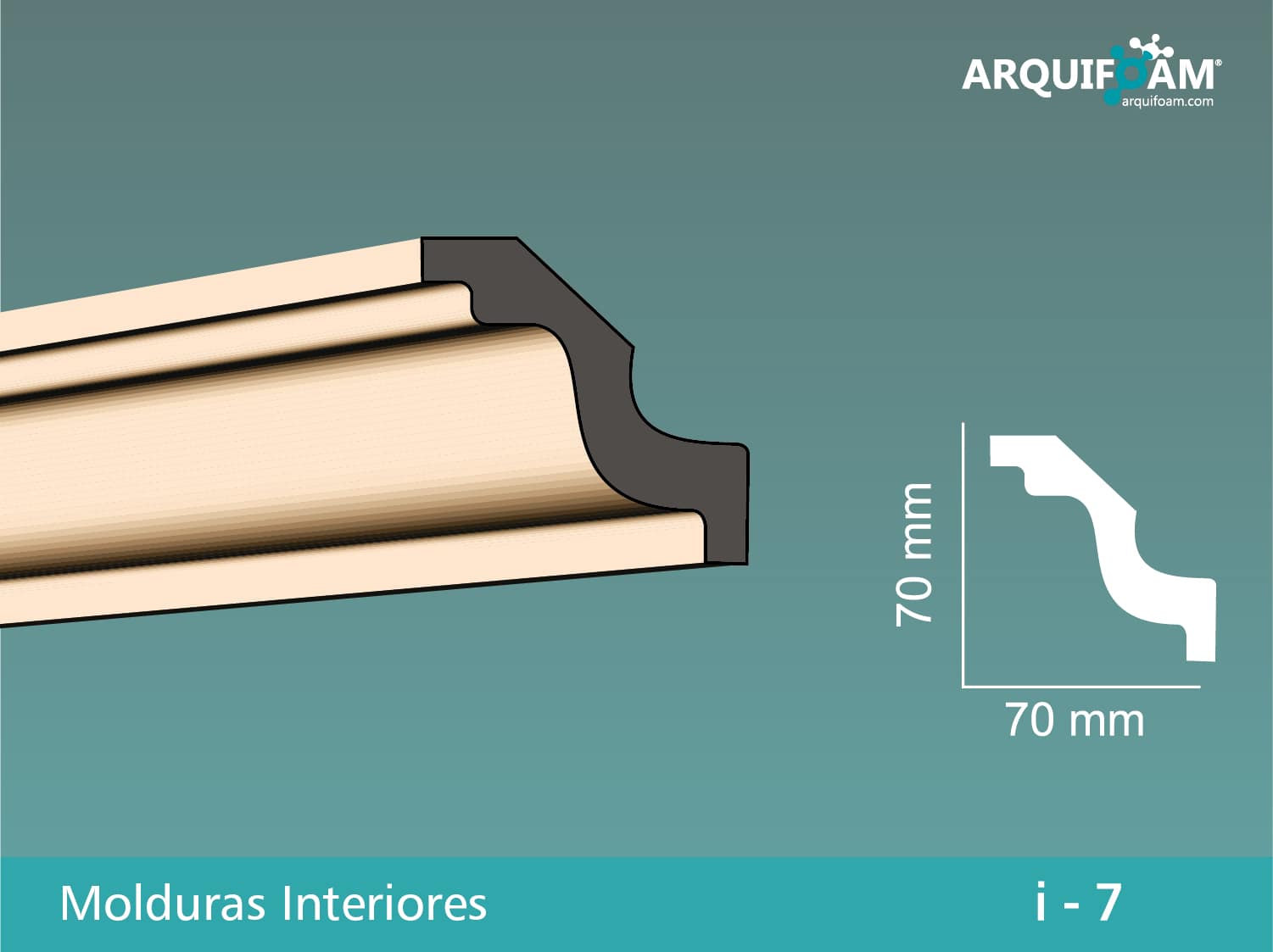 Moldura interior en poliestireno - Arquifoam Uruguay