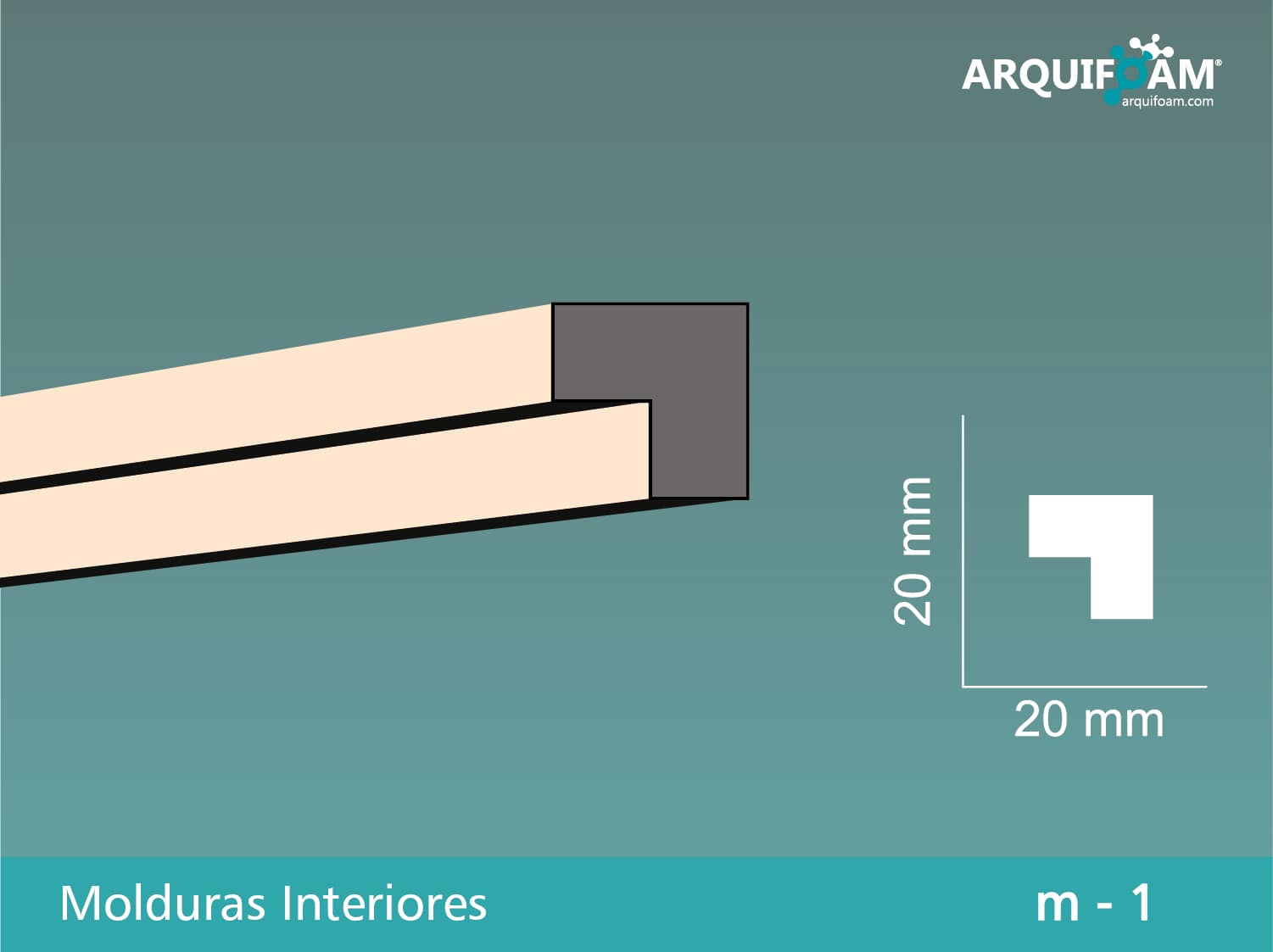 Moldura interior en poliestireno - Arquifoam Uruguay