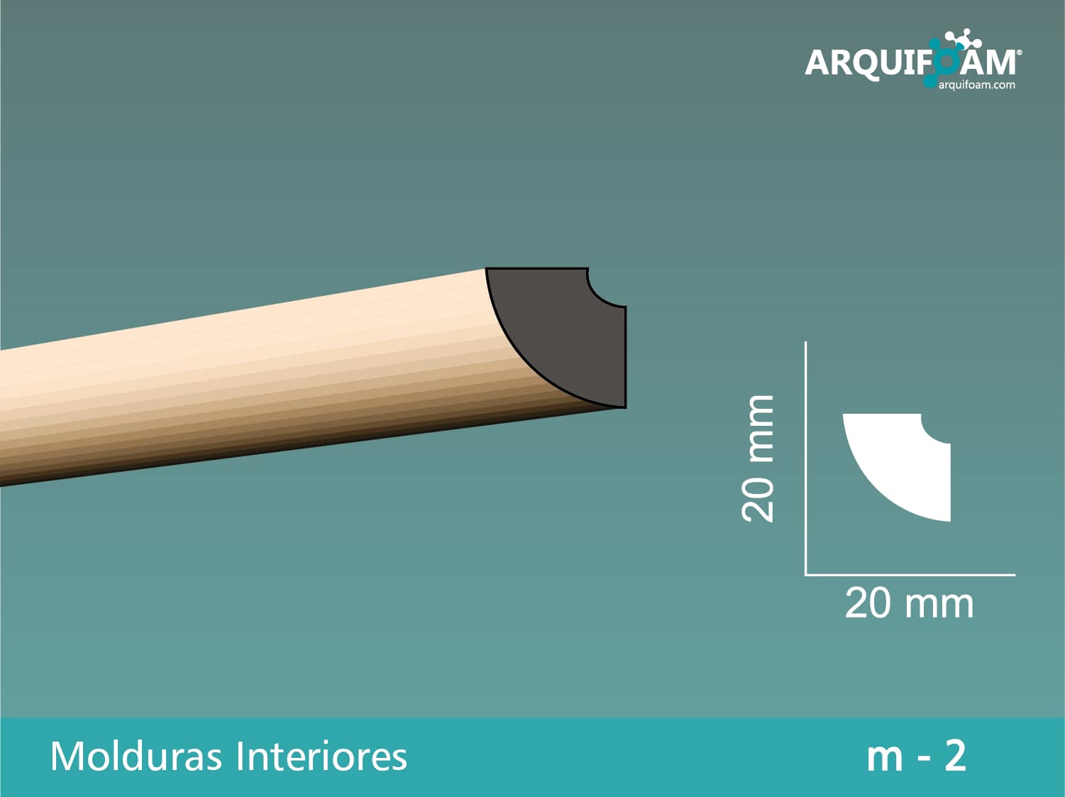 Moldura interior en poliestireno - Arquifoam Uruguay