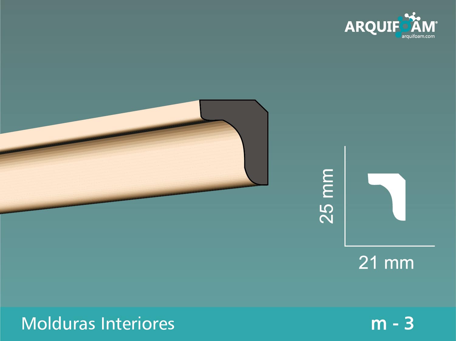 Moldura interior en poliestireno - Arquifoam Uruguay