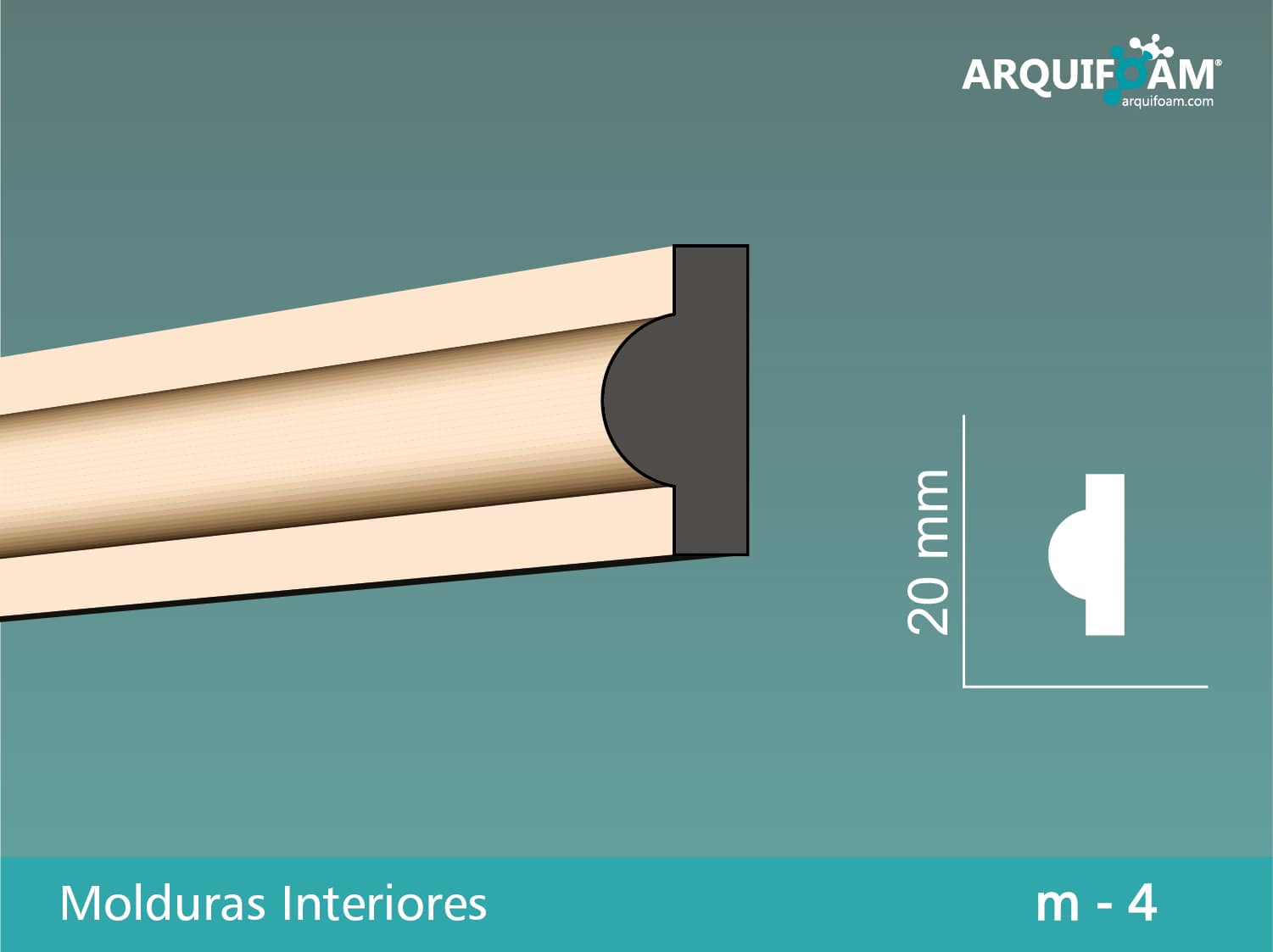 Moldura interior en poliestireno - Arquifoam Uruguay