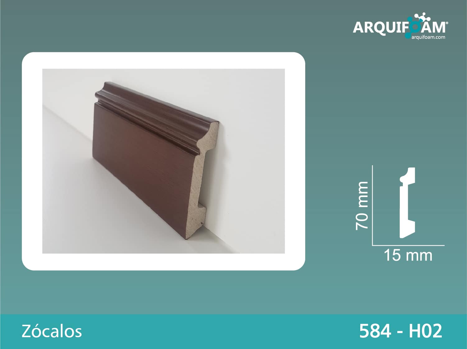 Zócalos en poliestireno resistentes a la humedad - Arquifoam