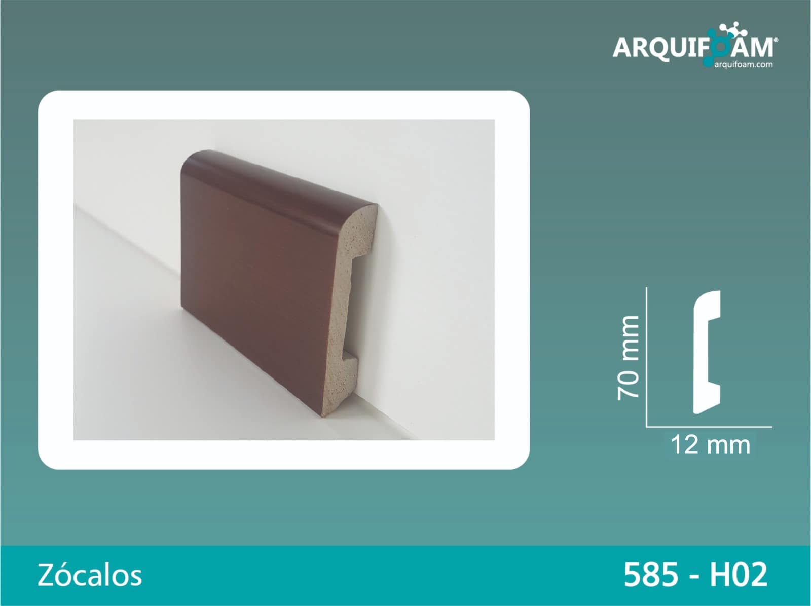 Zócalos en poliestireno resistentes a la humedad - Arquifoam