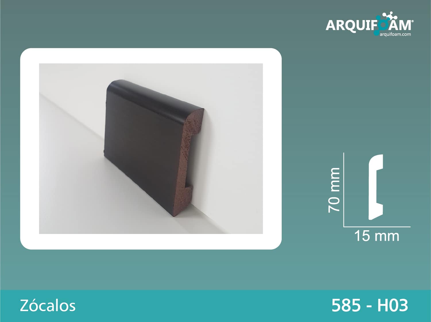 Zócalos en poliestireno resistentes a la humedad - Arquifoam