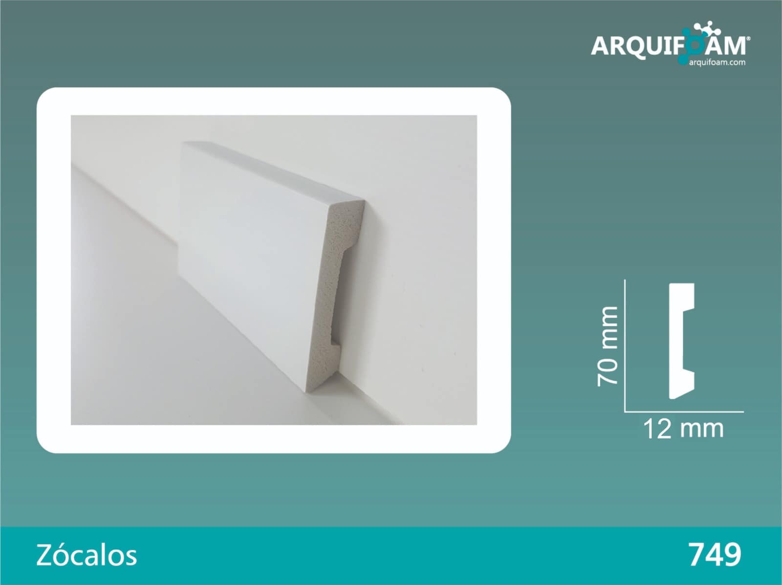 Zócalos en poliestireno resistentes a la humedad - Arquifoam